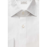 Bagutta White Cotton Men's Classic Shirt